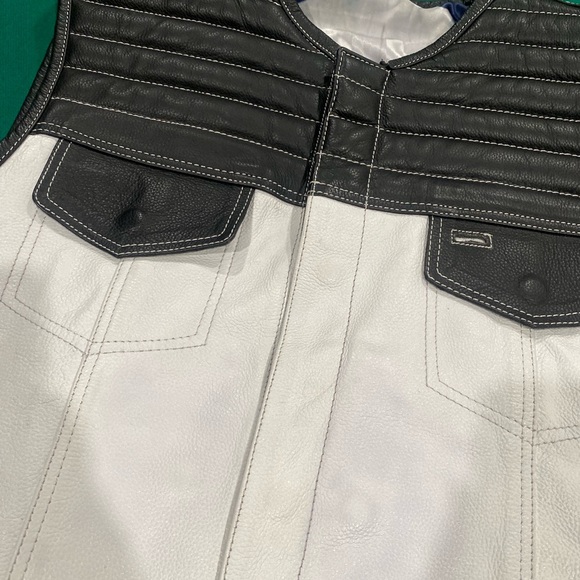 Men American Eagle Club Style Motorcycle Leather Vest Concealed Carry - Picture 6 of 7